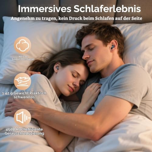 Ohrstöpsel zum Schlafen, 45dB Noise Cancelling Gehörschutz Silikon Earplugs – Ansicht 5