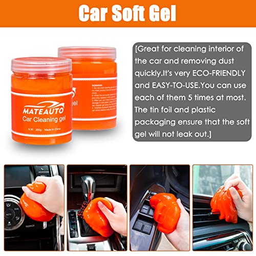 Mateauto Car Detailing Kit, 20Pcs Auto Detailing Brush Set, Car Interior Detailing Kit & Car Wash Kit With Cleaning Gel And Drill Brush For Wheel Cleaning,Interior And Exterior #TOP4