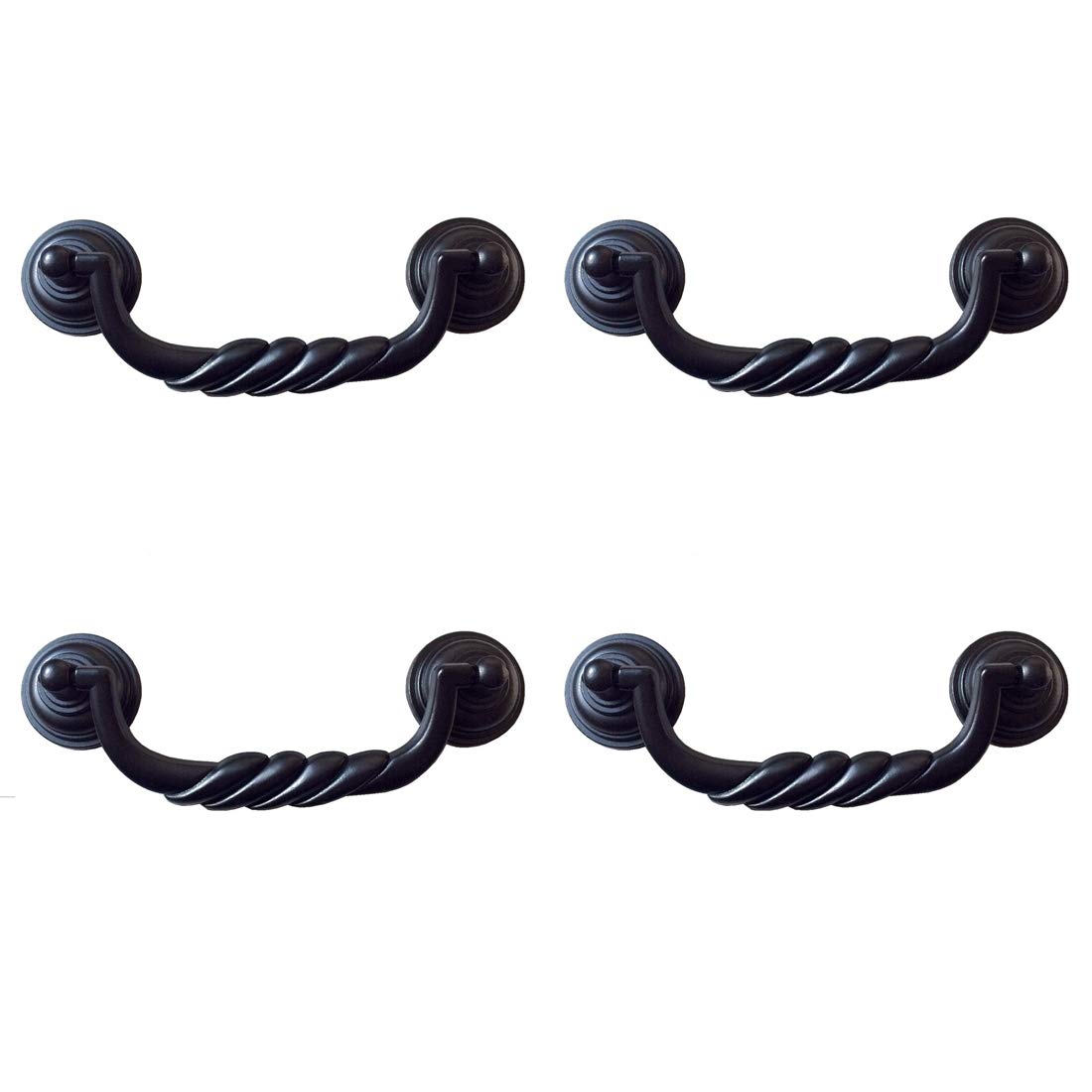 Poignées tombantes noires de 4,5 pouces JCAKES boutons meubles vintage tiroir commode