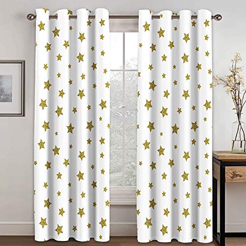 Rideaux occultants blancs et or KnSam isolants thermiques pour chambre - 2
