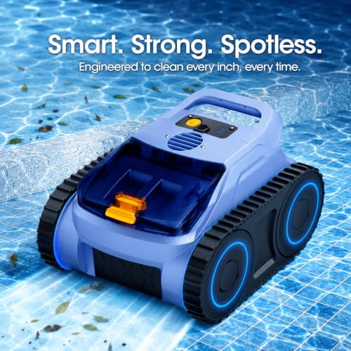 Image of Cordless Robotic Pool Vacuum for Inground Pools, Wall & Waterline Climbing