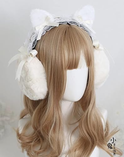 Lolita Kawaii Cute Cat Ears Ear Muffs Ear Warmers Earmuff Outdoor For Women Girls Christmas Party Halloween (Cat Ear Earmuff) #TOP4