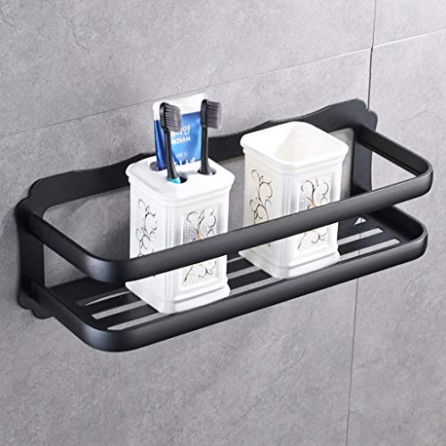 Toallero de pared de aluminio negro de 60cm con acabado premium para baños selectos 3