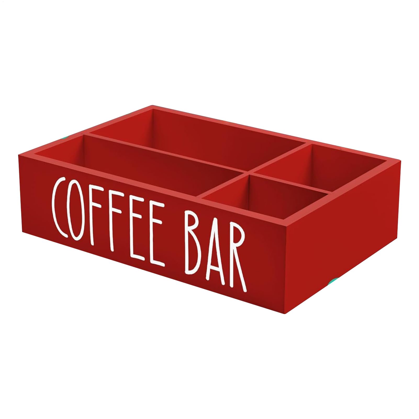 Organisateur de café station en bois noble avec casiers amovibles