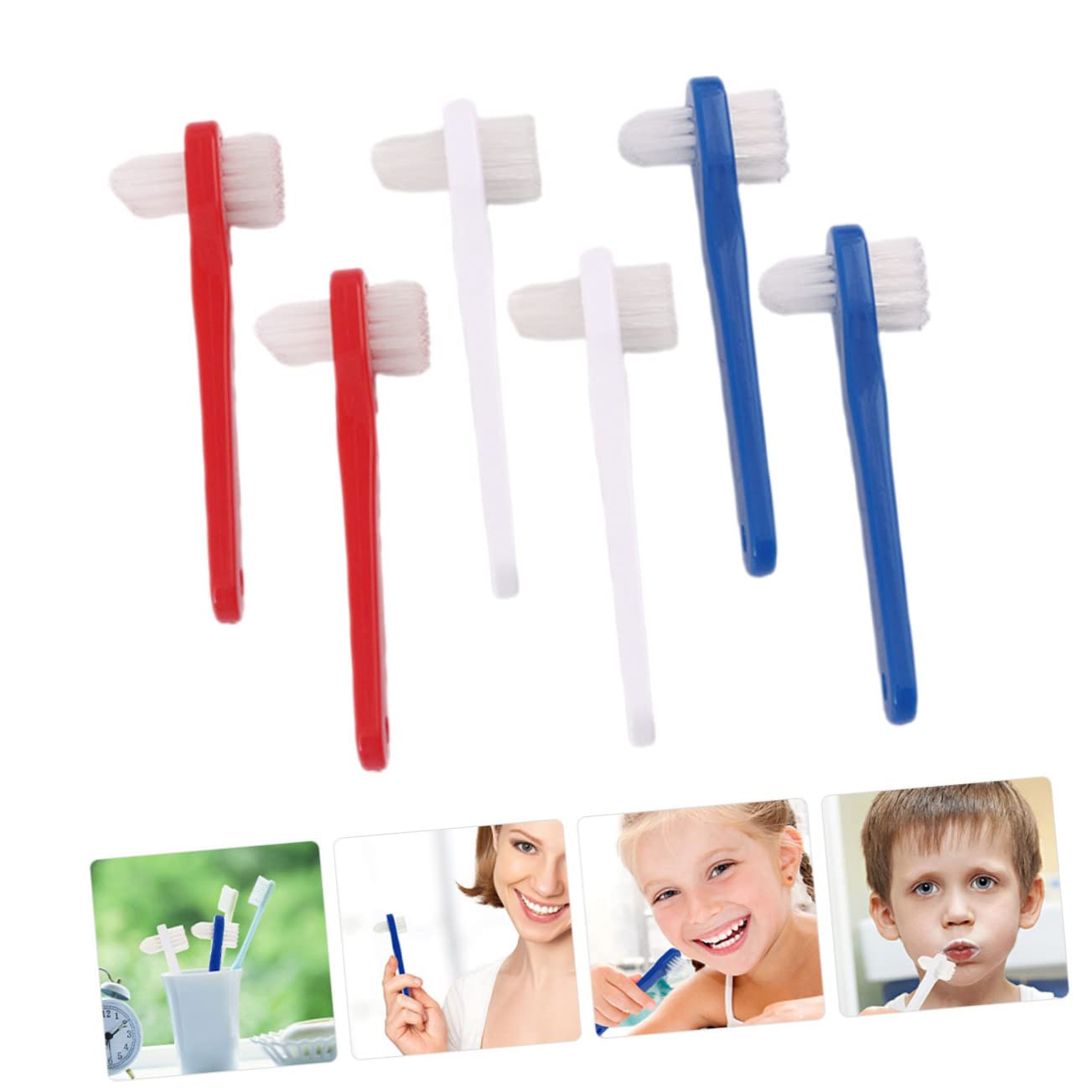 18pezzi Spazzolino Per Adulto Spazzolini Per Dentiera Piccolo e Portatile Per Orale e