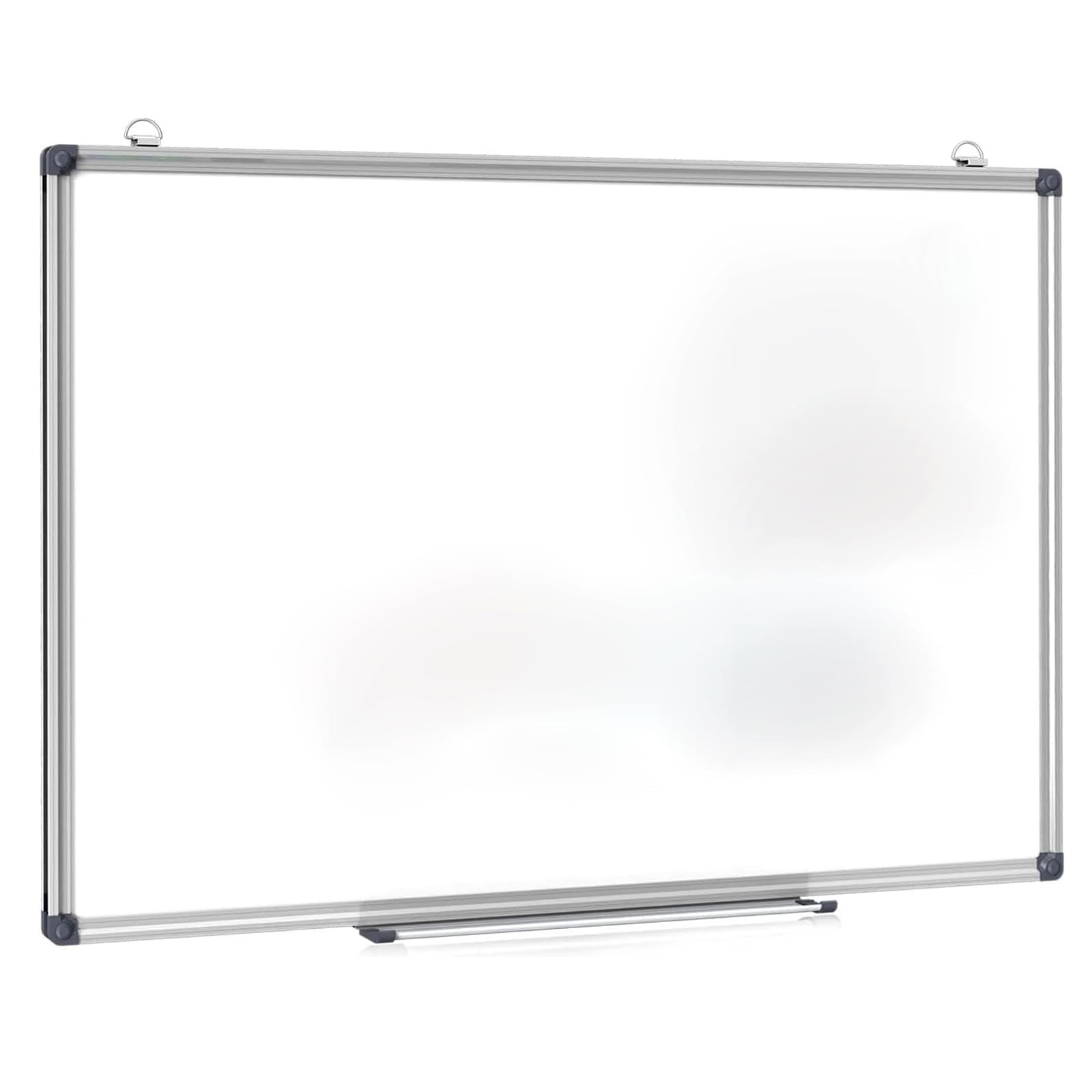 NTEK Magnetic Whiteboard | School Home Office Dry Wipe | Large Magnetic Whiteboard Dry Wipe Office Meeting School | Pen Tray Aluminium Trim Dry Wipe Whiteboard, Duster Markers & Magnets (700 X 500 MM)