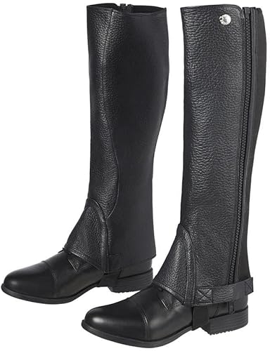 Dover Saddlery Medias gorras listas para montar para mujer, color: negro, tamaño: mediano, Negro -