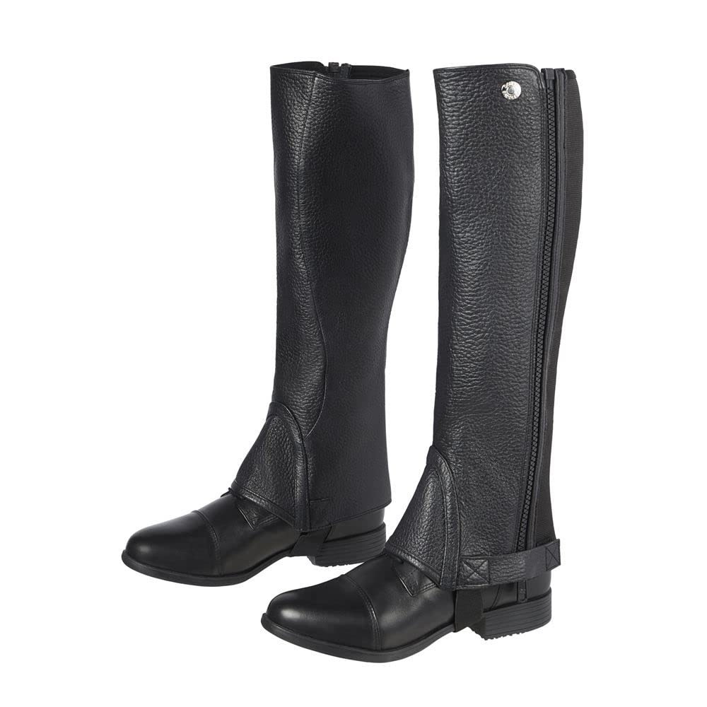 Dover Saddlery Ladies' Ready to Ride Half Chaps, Color: Black, Size: Small