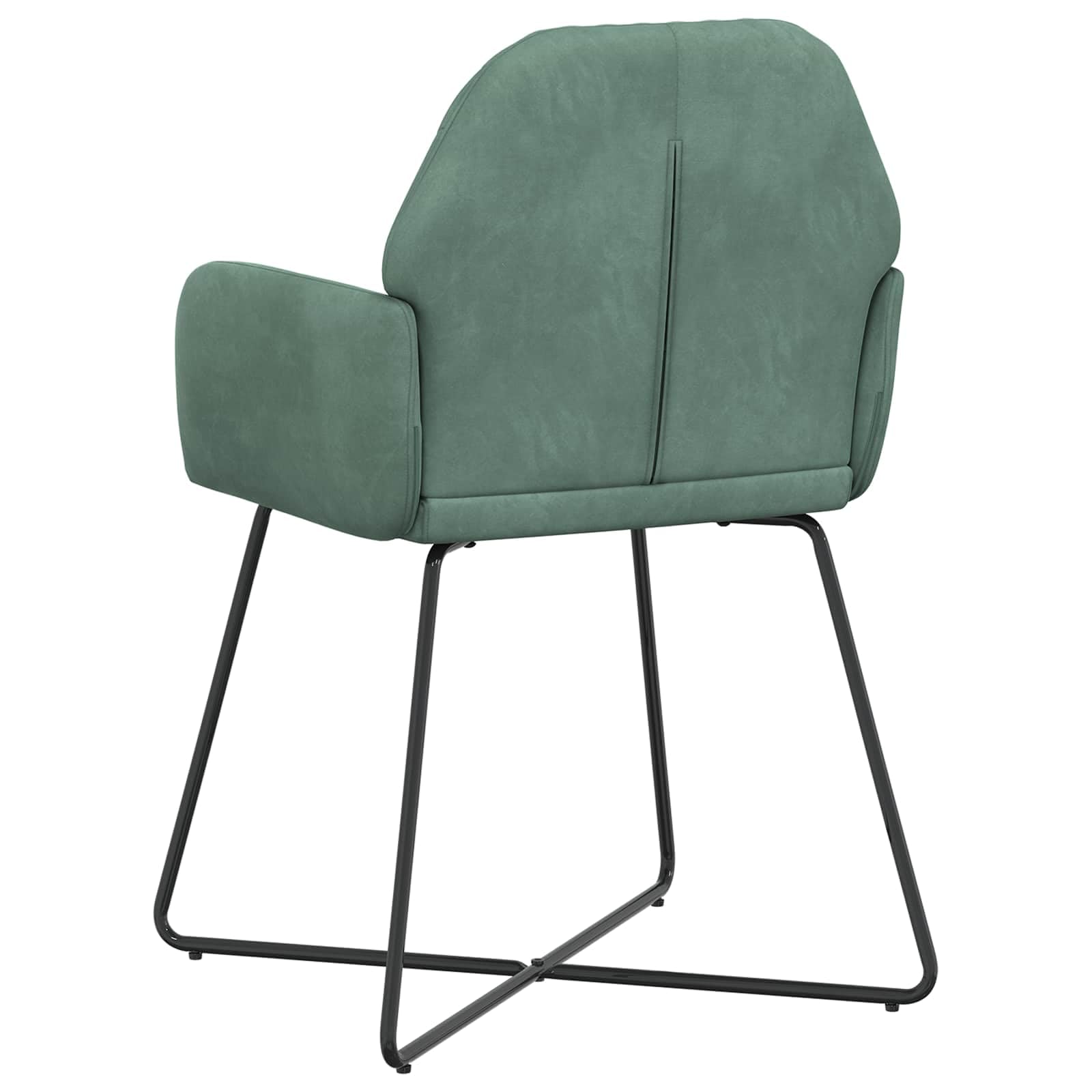 Krzesła do jadalni zestaw 2 szt. aksamitna zieleń morska 55 x 50 x 84 cm z podłokietnikami, ergonomicznym oparciem, stabilnymi metalowymi stelażami, wygodną tapicerką, odpowiednie dla