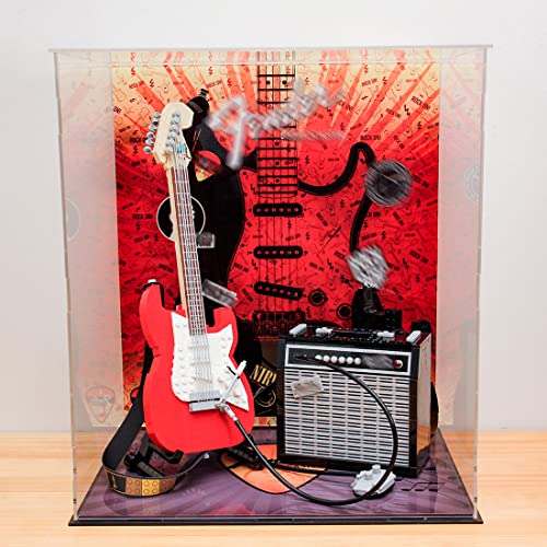 MOCOA Acryl Vitrine für Lego 21329 Ideas Fender Stratocaster,3mm Acryl Staubdicht Vitrine für Lego 21329 Vitrine (Lego… – Bild 4