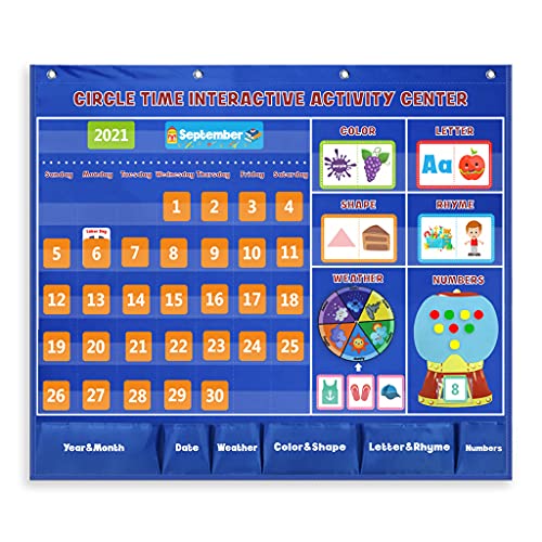Home Calendário Gráfico,BAXIXINGYUNMU Conjunto de Aprendizagem de Palavras com Rimas Calendário Susp