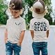 Cool Big Bro Club T-Shirt Big Brother Shirt Jungen Geschwister Tshirt mit Aufdruck Baby Kleidung Großer Bruder T-Shirts Sommer Kurzarm Tops Lustiges Baumwolle Hemd(Blumengrau,3-4Jahre)