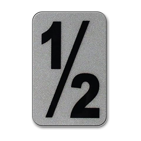 Curb-N-Sign® Individual Peel & Stick, Reflective Aluminum Numbers/Letters, Sticks to Concrete, Wood, Metal, Tile, Brick, Glass, Paint, Stucco, Plastic, Rock, Perfect for Every Home (1/2) Cover