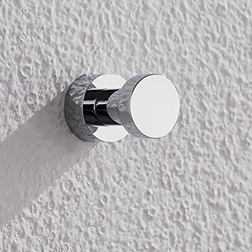 QPZK Ganchos modernos de latón para colgar en la pared, ganchos para toallas de baño, ganchos decorativos para colgar en la pared, para abrigos, sombreros, toallas, bolsos, batas, color plateado
