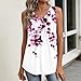 Women’s Printed V Neck Pleated Shirts 2026 Summer Basic Lightweight Tank Tops Sleeveless Soft Casual Loose Blouse