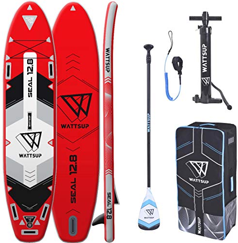 WS Wattsup Seal 12’ 8” Mega Sup Tabla Stand Up Paddle Tabla de Surf Remos Isup 388x91cm