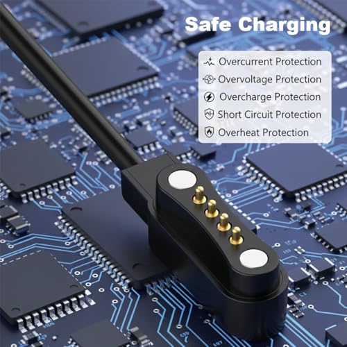 Image of ZORBES 5W Charger for PLAUD Note AI Voice Recorder, Plaid Charger Replacement USB-A /C Charging Cable Cord, USB C to 4-Pin Magnetic Connector for PLAUD Note Pro A, Plug and Go(3.3ft /1m)