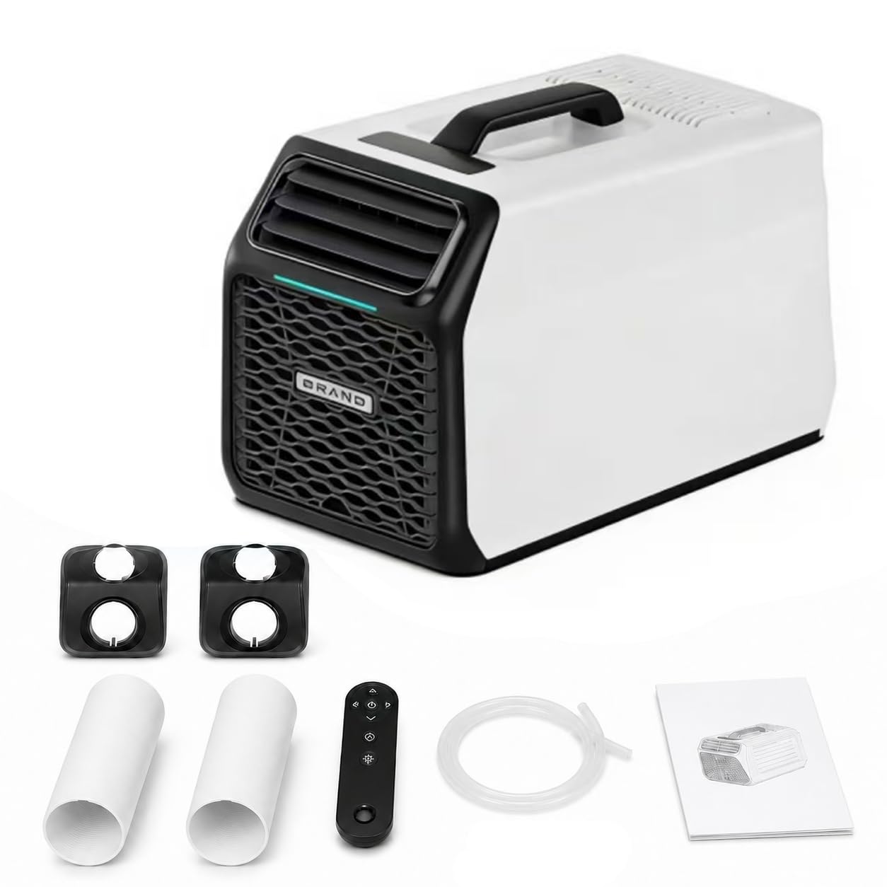 New Home Air Conditioner 5000 BTU Portable Unit, 220-240V Plug-In Cooling for Small Spaces,Bedroom,Living Room or Office,Self-Evaporating Portable AC with Timer,Sleep Mode,Washable Filter White-220V
