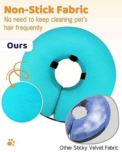 Image of Supet Inflatable Dog Cone Collar for Large Medium Small Dogs, Soft Cone Collar for Dogs Cats, ECollar Doggie Neck Donut Dog Cone Alternative After Surgery