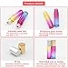 JIUWU 10 Pack 10ml 1/3 Oz Gradient Color Glass Stainless Ball Roller Bottles Beauty Cosmetic Essential Oils Vials Bottles 5 Funnels + 1 Bottle Tool