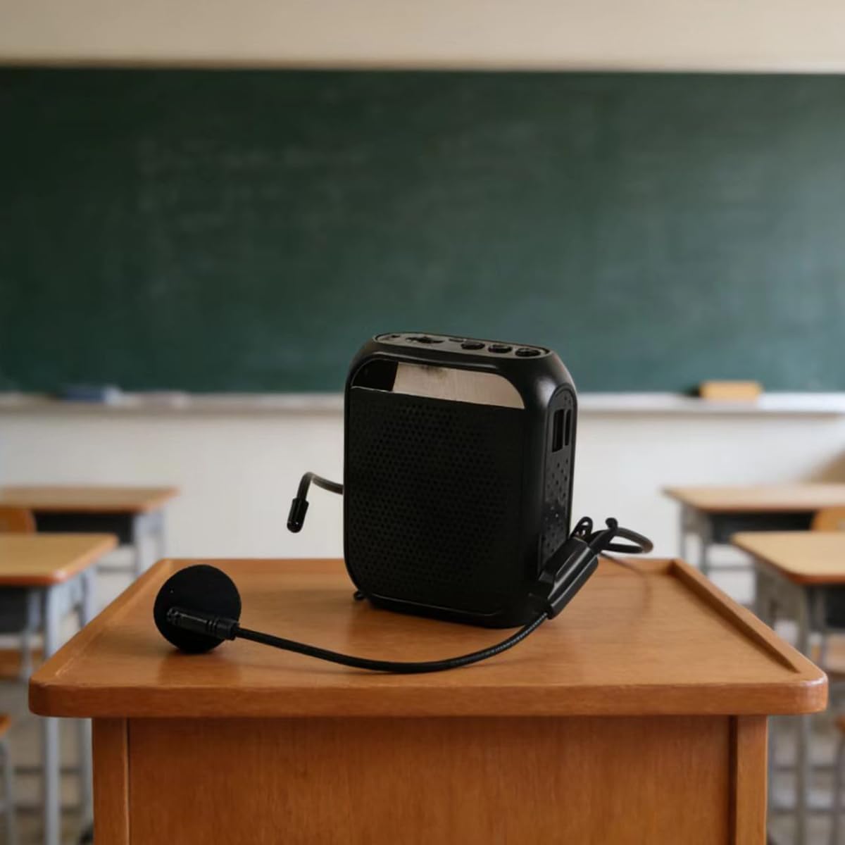 Enceinte Portable avec Microphone intégré pour Enseignants, réunions, Guides touristiques, Yoga, salles de Classe (Noir)