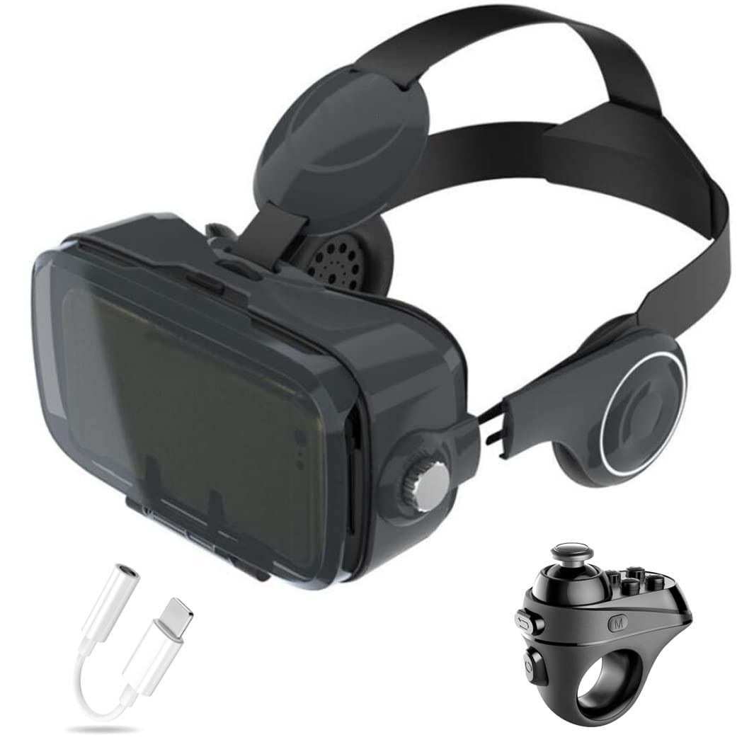 Okulary 3D, Virtual Reality, zestaw słuchawkowy, ochrona oczu, okulary VR do filmów 3D i gier, kontroler Bluetooth do iPhone 13 Pro Max/13 Pro/13/12/11, do Samsung Galaxy S21, Huawei, X. iaomi-Seria nie