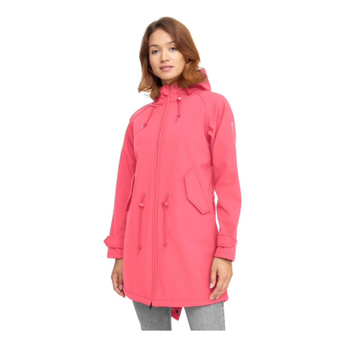 derbe Hamburg Damen Softshelljacke Friese Island Regenjacke Paradise pink/pink Icing pink - 42