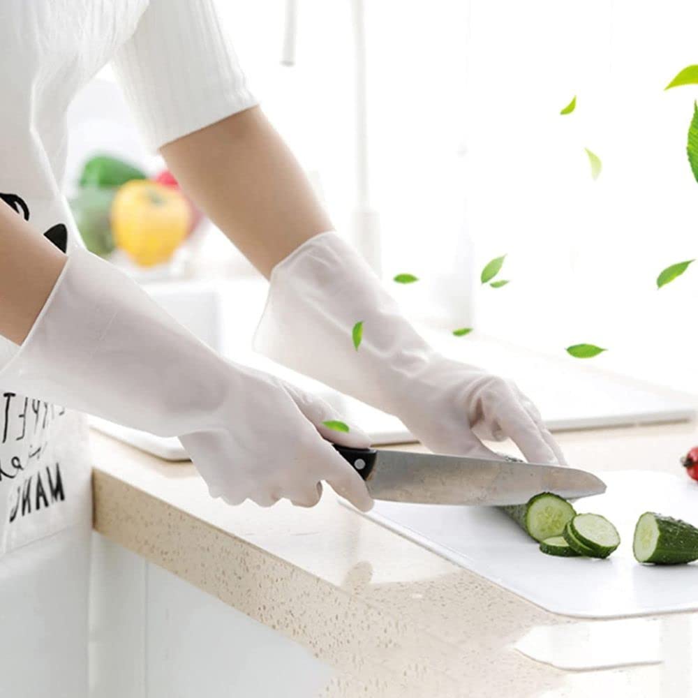 FreshDcart Rubber Fdca395 Pvc Hand Gloves For Dishwashing Skin-Friendly Reusable Cleaning Gloves|Anti-Slip Kitchen Cleaning|Pet Grooming|Car Washing|Bathroom Cleaning|Painting (1 Pair Gloves) (B0BTSP3LL1) Amazon Price History, Amazon Price Tracker