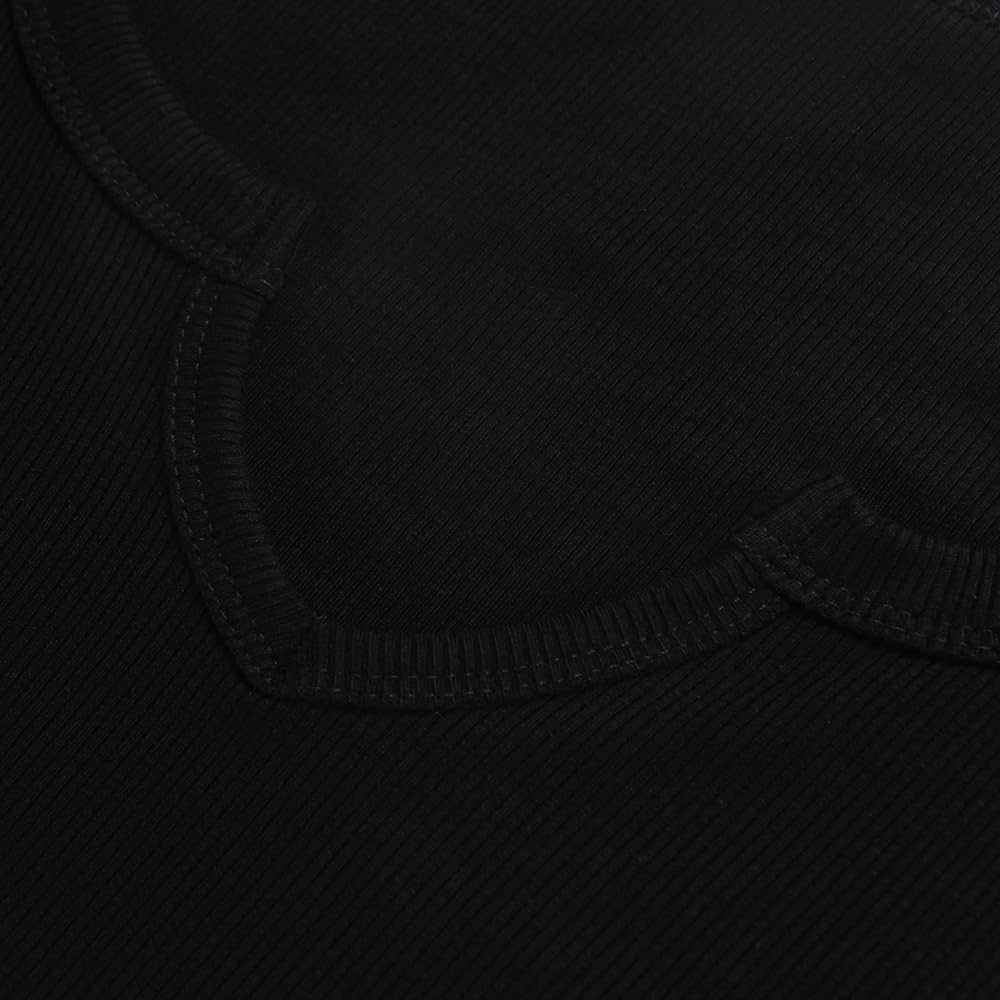 PALINDA Women's Ribbed Fitted Long Sleeve Shirts Basic Notch V Neck T Shirts Layering Tee Tops - Image 3