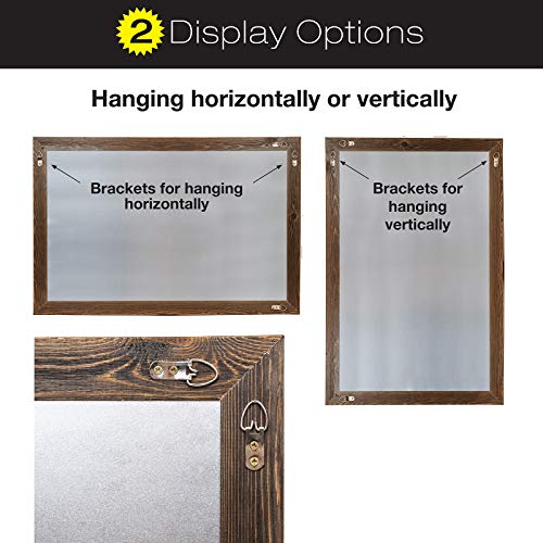 Excello Global Products Dry Erase Cork Board Combo: Magnetic White Board With Cork Bulletin & Rustic Wooden Frame For Home, School, Office - 24"X36" #TOP3