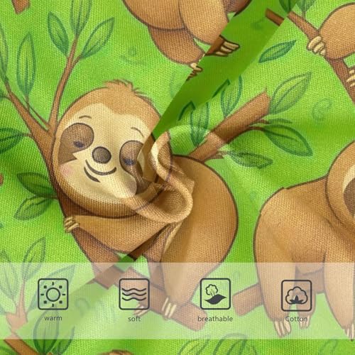 Joisal Girls Underwear Toddlers 2t Cotton Panties Little Girl Florals Underpants Briefs Cute Cartoon Sloths Green3