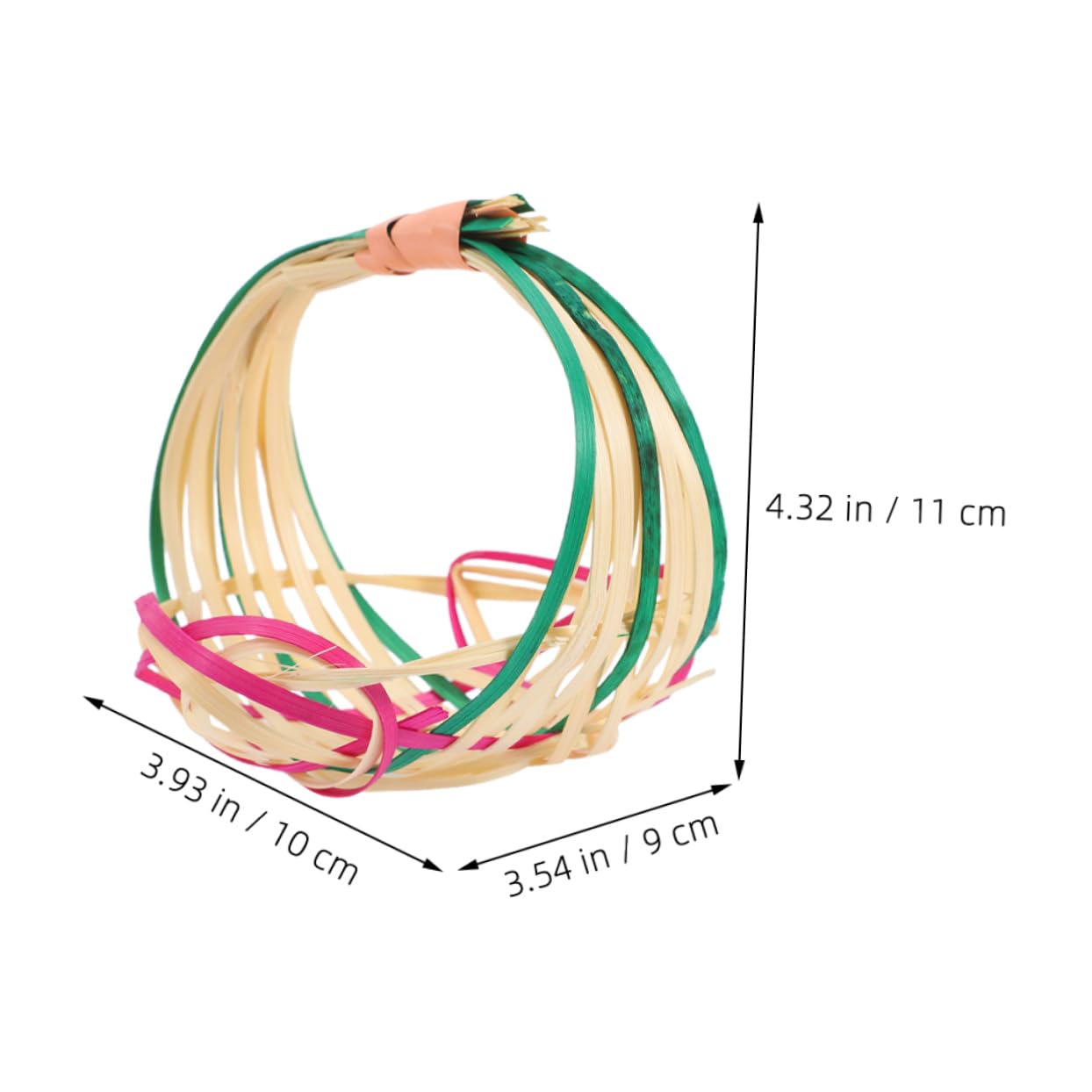 STOBAZA 3pcs Sushi Plate Sushi Serving Tray Japanese Sushi Serving Basket Bamboo Woven Tea Tray Sashimi Plate Decor Decorative Fruit Holder