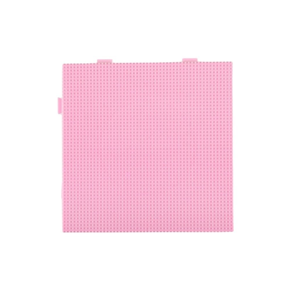 2.6mm Fuse Beads Pegboards, 14×14cm Square Plastic Pegboard for Fuse Beads Crafts, Interlocking Perler Beads Board for DIY Art Projects(Pink)