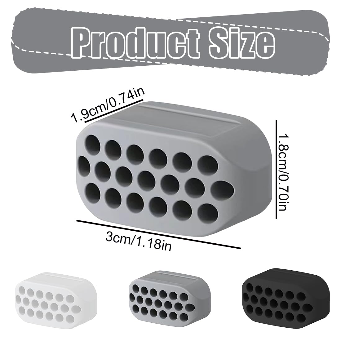 Jaw Trainer 6 Pièces Silicone Hommes Femmes Musculation Machoire Double Menton