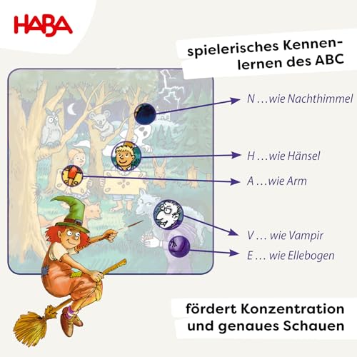 HABA ABC Zauberduell - Lernspiel ab 6 Jahren zum Buchstabenlernen und Alphabet üben, Geschenk zur Einschulung, für Schulanfänger und als Mitbringspiel - 1004912001