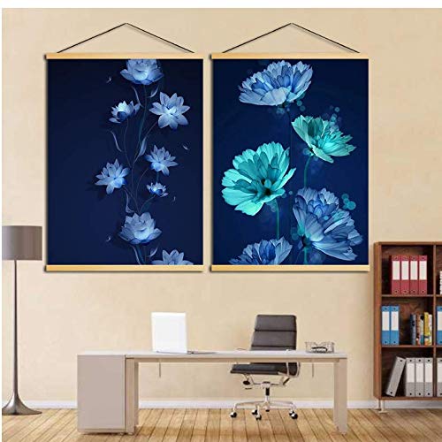 Décoration chambre d'enfants avec cette peinture suspendue de fleurs pour mur sans vie