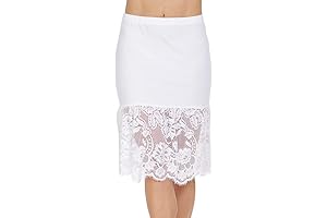 Lace Trim Long Half Slips to Extend Skirts