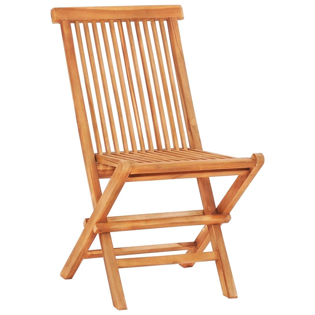 Generico Set da Bistrot 3 pz Pieghevole in Legno Massello di Teak,Mobili,Mobili da Giardino,Set da Giardino,Marrone,21.5 kg,48997