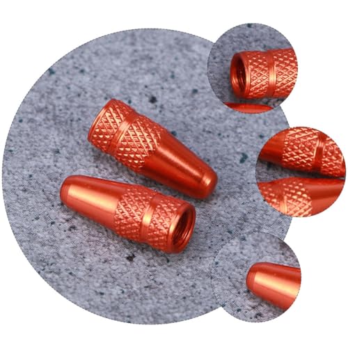 Tapas para válvula de bicicleta Cabilock, 12 piezas, color naranja, aleación metálica, estilo francés, accesorios para ciclismo y recreo al aire libre miniatura 7