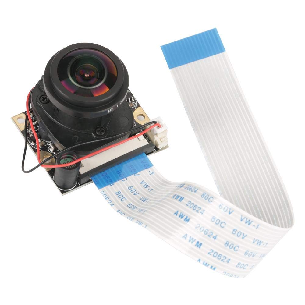 Akozon Modulo telecamera 5 Megapixel Sensore OV5647 Webcam Video HD Supporta Visione Notturna Passa Sutomaticamente Scheda del Modulo Telecamera IR CUT per B 3/2(Niente luci)