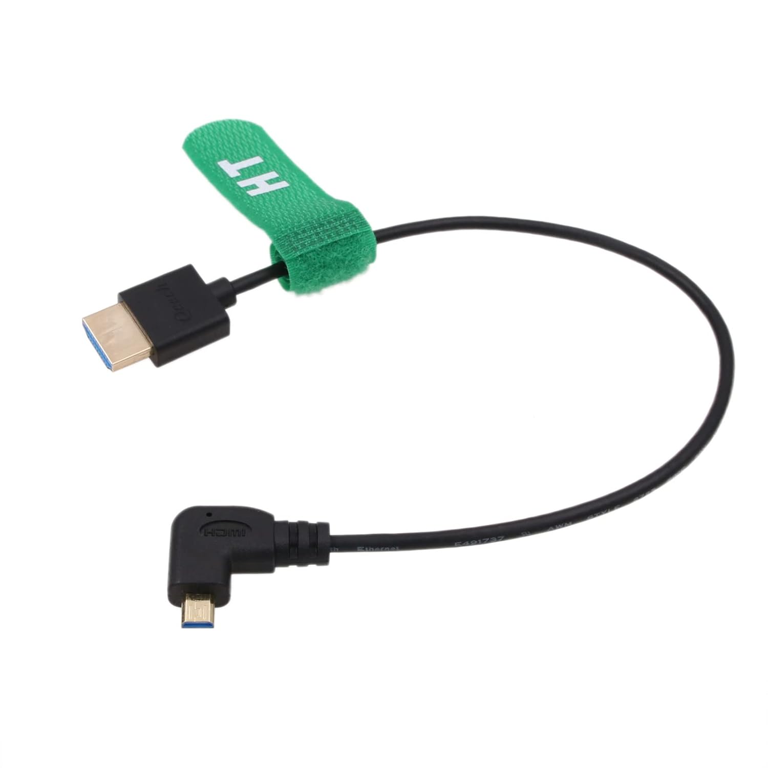 Micro HDMI 4K 60Hz 8K Ultra HD Cable for Sony A6600 A7RIV X-T3 Canon R5C R6 Lumix S5 Camera ATOMOS Ninja V Portkeys Monitor Type A D HDMI 2.1 Right Angle 30cm