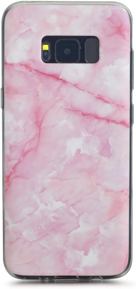 6.2" Samsung S8 Plus SGSELLER™ TPU IMD Slim-Fit Ultra-Thin Anti-Scratch Shock Proof Dust Proof Anti-Finger Print Matte Case Casing (Marble - Pink)