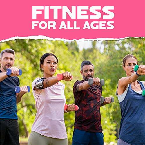 Image of Yes4All Neoprene Coated Dumbbell Hand Weight Sets of 2 - Multiple Weight Options with 15 Colors, Anti-roll, Anti-Slip, Hexagon Shape