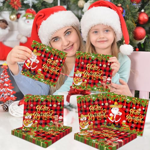 Feliz Navidad Decorations Napkin, 40Pcs Mexican Christmas Decorations Napkins, Disposable Spanish Christmas Feliz Navidad Napkins – Image 6