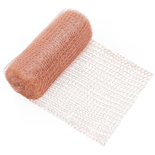 Luckxing Lana di Rame, Treccia di Rame tagliabile per Il Controllo dei parassiti, Nastro di Rame Contro Le lumache, Recinzione a lumache, Rame Puro, Maglia di Rame, Rotolo di Rete per Giardino