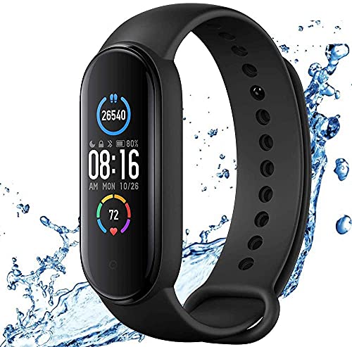 Rastreadores de Actividad física, Reloj Deportivo Inteligente con frecuencia cardíaca Las 24 Horas y monitoreo del sueño,Pantalla táctil Inteligente, rastreador de Actividad a Prueba de Agua IP67 Cover