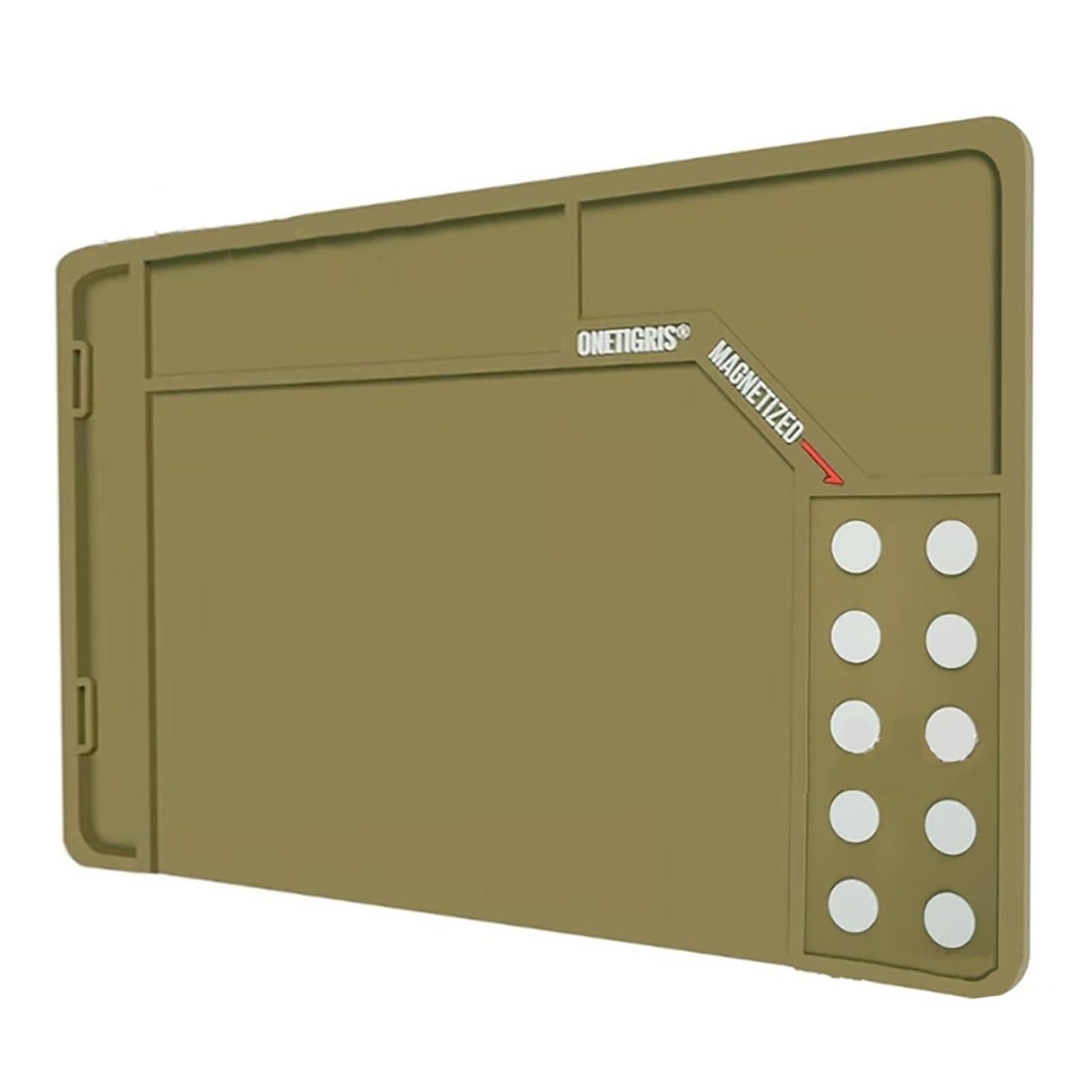Stwbhw Brown Gun Cleaning Mat,Rifle Pistol Gun Mat With Magnetic Dots,Non-Slip Oil Resistant Rubber Mat Repair Workbench Mat,Magnetic Tool Cleaning Mat Non Slip Design,For Shotgun, Pistols(,90Cm)