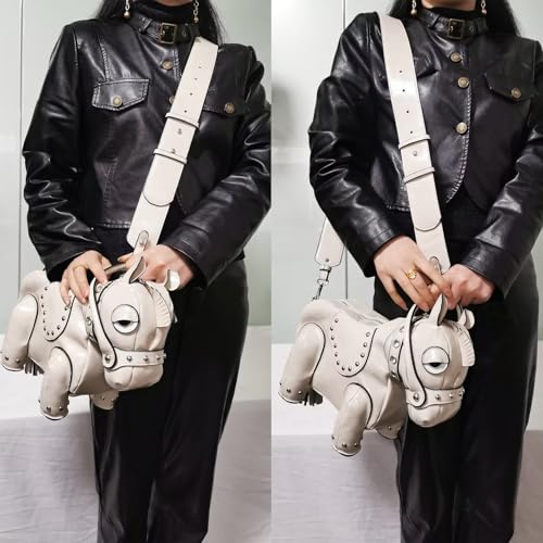 Image of Men PVC Unique Novelty Western Cowboy Horse Shape Crossbody Shoulder Bag Steampunk Handbag Purse for Women