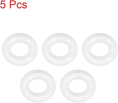 Miniatura 3 de uxcell Junta tórica de silicona, 0.315 in OD, 0.157 in de diámetro interior, 0.079 in de ancho, junta de anillos de sello VMQ, blanco, paquete de 5