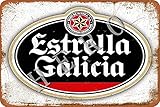 lata cerveza estrella galicia precio 2. Fotos fáciles de colgar: los carteles de metal ligero están preperforados, son fáciles de decorar, fáciles de limpiar y limpiar. Para tu seguridad: el borde de cada placa de chapa está cuidadosamente diseñado para que sea suave sin dañar las manos.